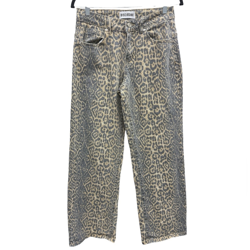 Leopard  Print Baggy Jeans Wide Leg Grunge Y2K